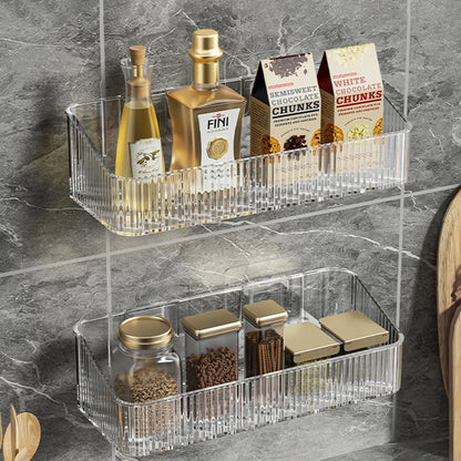 Wall-Mounted Bathroom Storage Basket & Organizer Rack