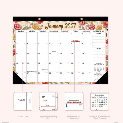 2027 Large Wall Calendar Planner – 18 Month Monthly Organizer