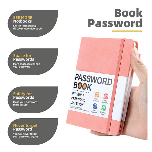 Alphabetical Password Keeper Book with A–Z Tabs & Secure Password Organizer