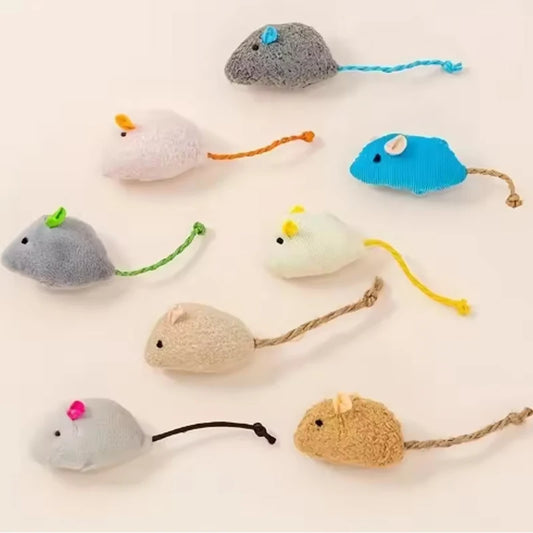 Plush Mouse Cat Toy Set
