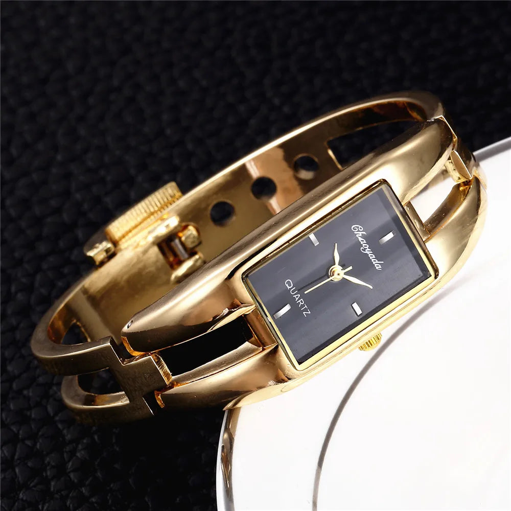 Luxury Gold Bracelet Quartz Wrist Watch