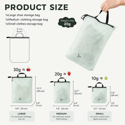Waterproof Travel Storage Pouch with Zipper Handle