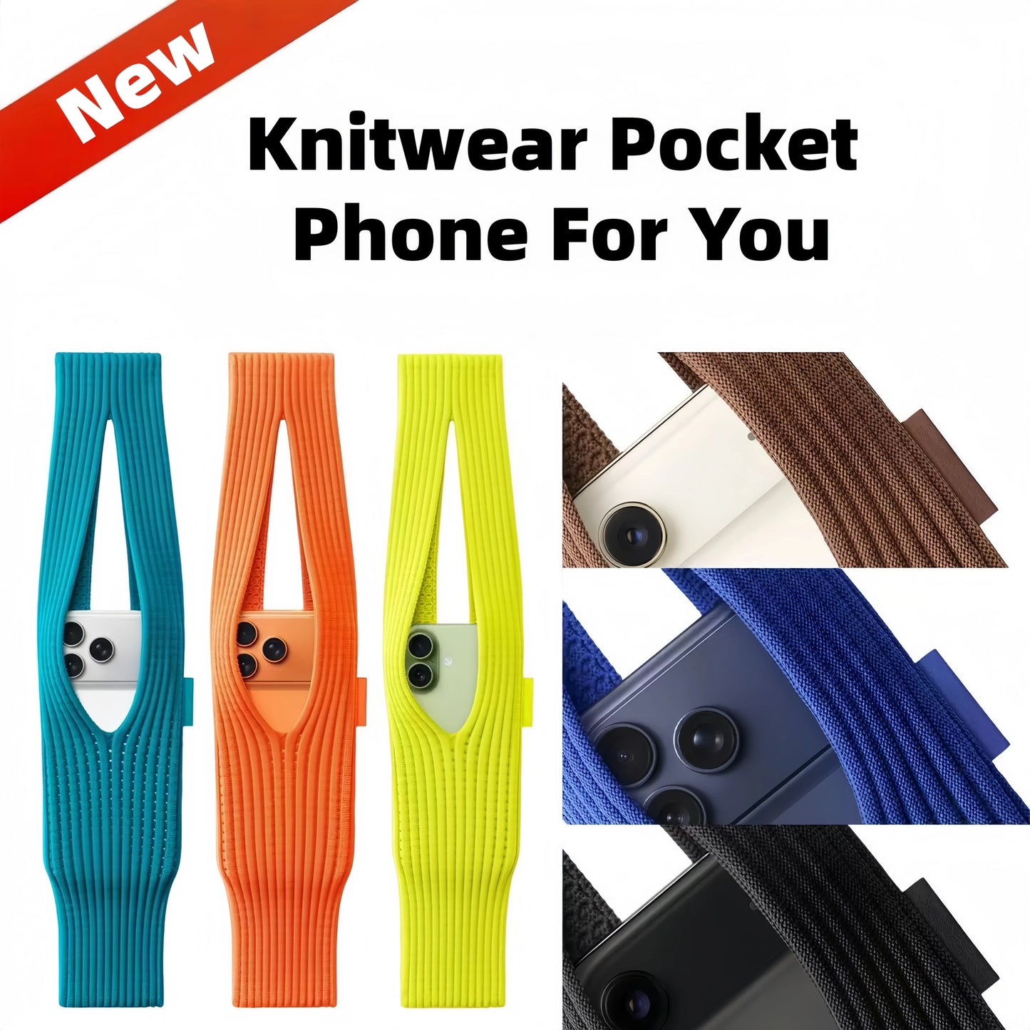 Long Knitwear Crossbody Phone Case for iPhone
