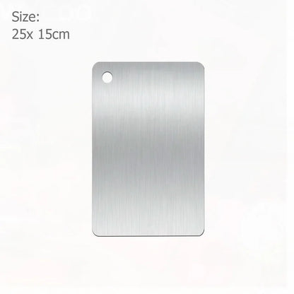 Double-Sided Stainless Steel Chopping Board for Kitchen & Dough Preparation