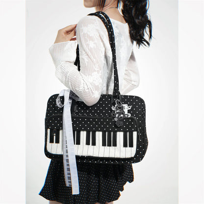 Piano Keyboard Shoulder Messenger Bag