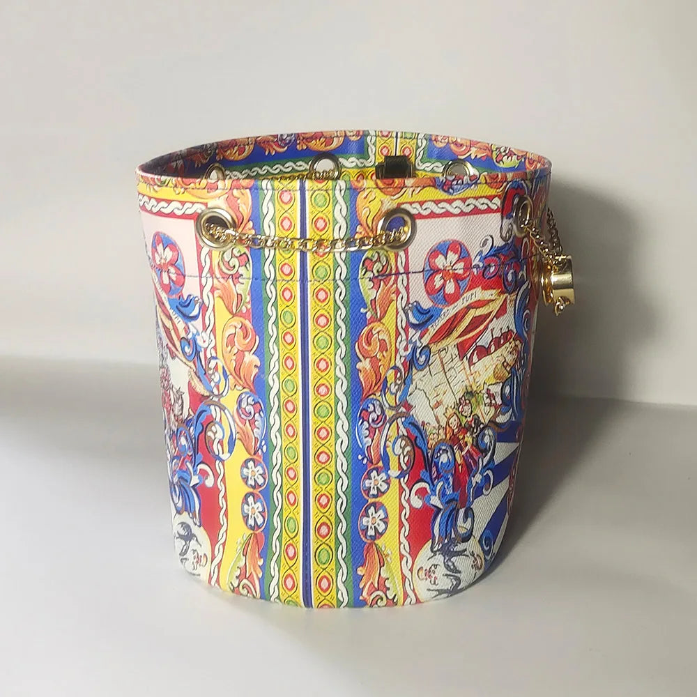 Women’s Bucket Crossbody Bag – Large Capacity Chain Shoulder Bag