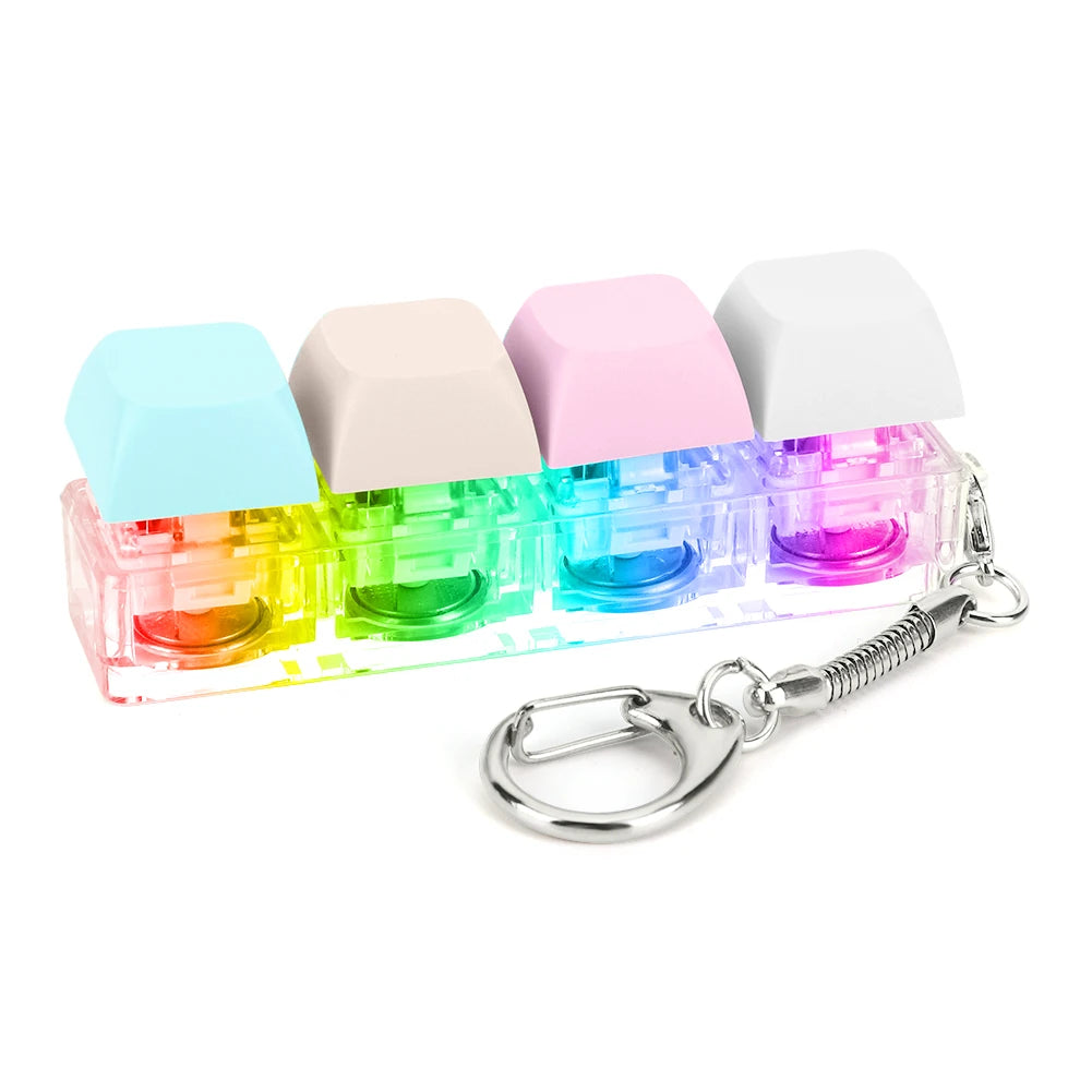 4-Key LED Keyboard Fidget Keychain