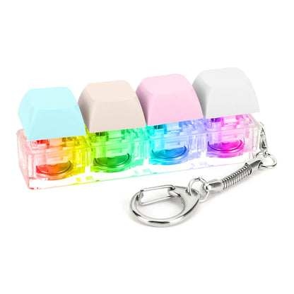 4-Key LED Keyboard Fidget Keychain