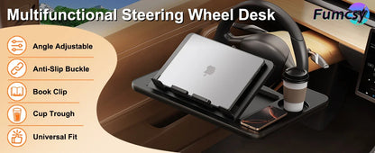 Car Steering Wheel Laptop Desk Tray