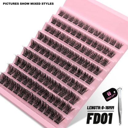 GROINNEYA DIY Natural Volume Cluster Lashes