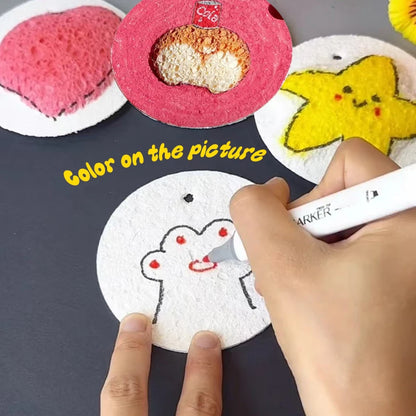 DIY Cotton Pulp Painting Shapes Set