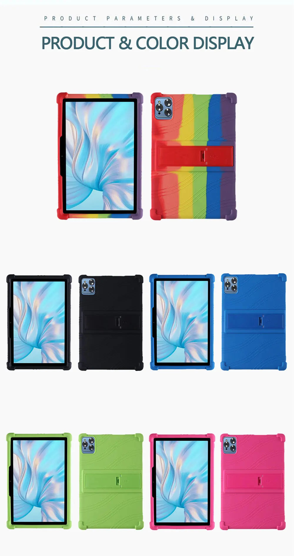 Universal 10.1” Silicone Tablet Case