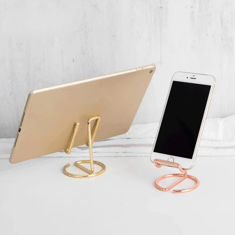 Gold Metal Card Holder & Desktop Organizer