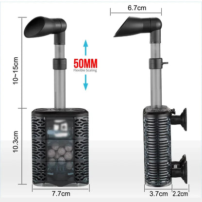 USB Aquarium Internal Filter with Bio Sponge & Water Filtration