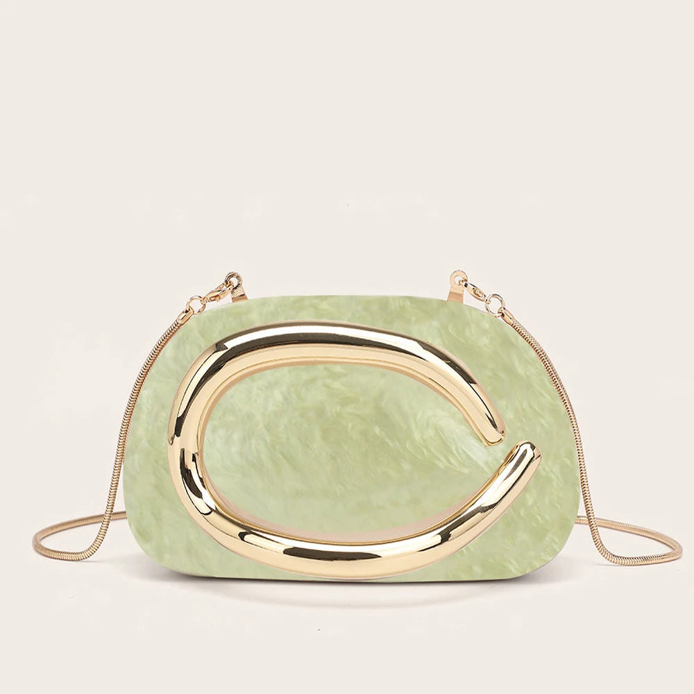 Luxury Metallic Evening Clutch Bag