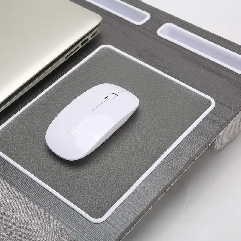 Multi-Purpose Bamboo Laptop Desk with Mouse Pad Groove