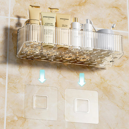 Wall-Mounted Bathroom Storage Basket & Organizer Rack