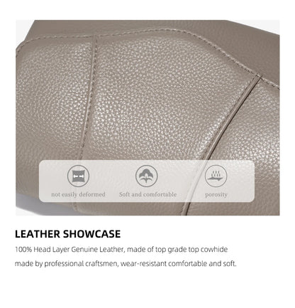 Genuine Leather Multi-Compartment Crossbody Bag
