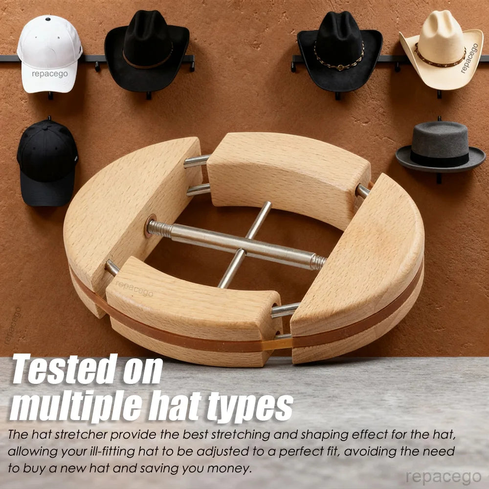 Repacego Adjustable Wooden Hat Stretcher