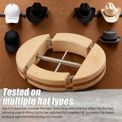 Repacego Adjustable Wooden Hat Stretcher