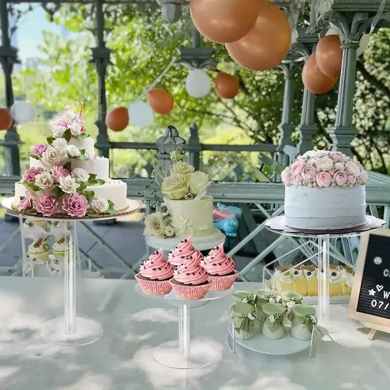 Clear Acrylic Cake & Dessert Display Stand