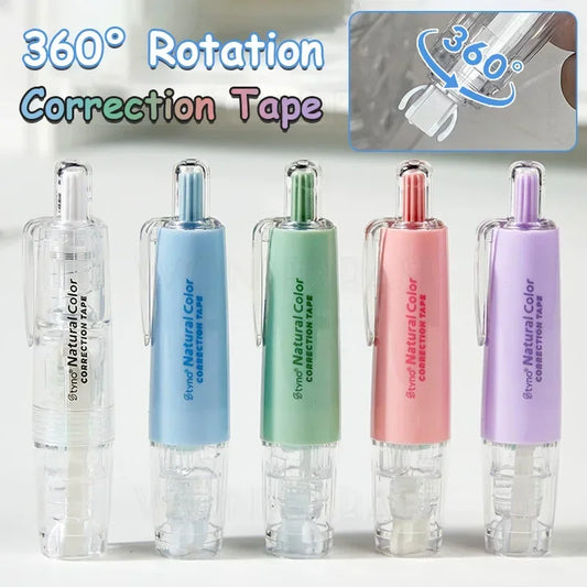 Replaceable Correction Tape with Transparent Press-Action Case
