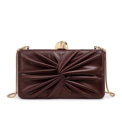 Ruched Evening Clutch Bag