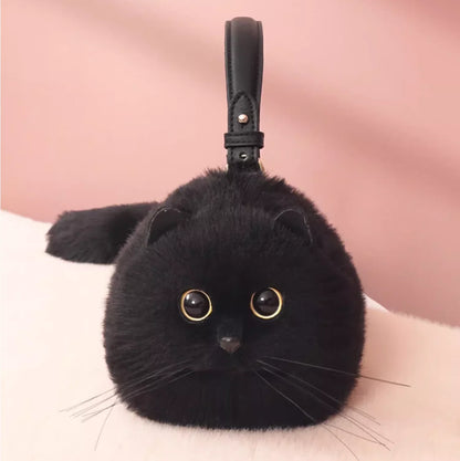 Cute Plush Cat Shoulder Bag