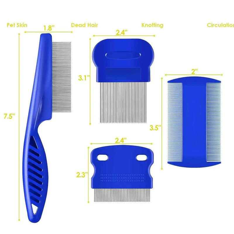 Pet Grooming & Flea Comb Set