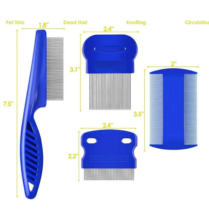 Pet Grooming & Flea Comb Set
