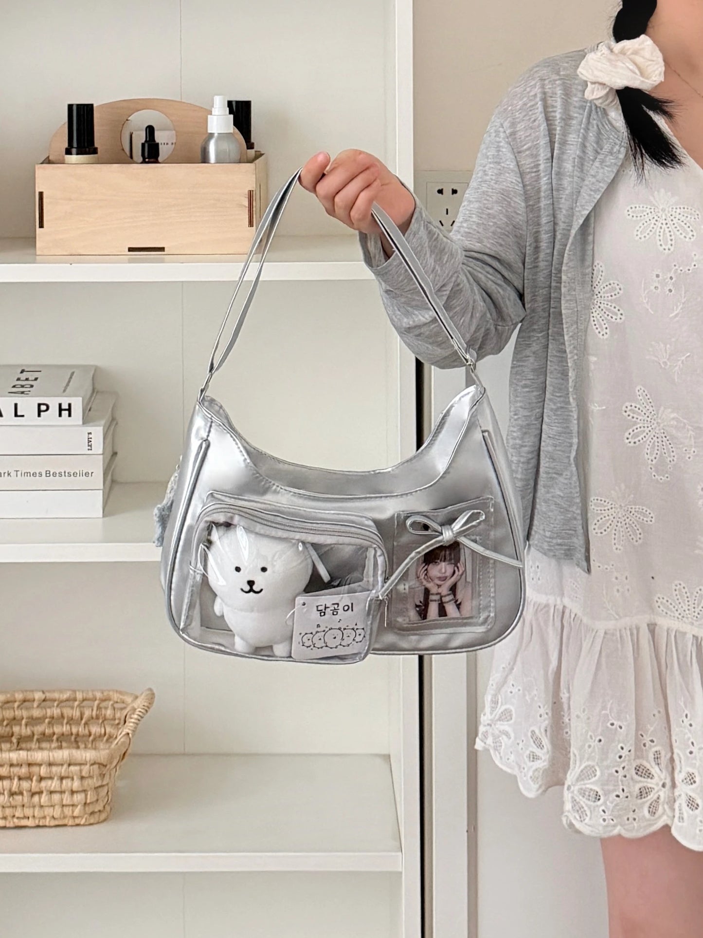 Y2K Transparent Ita Shoulder Bag
