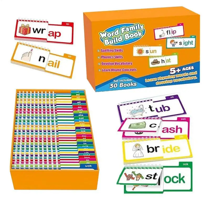 30 Books Set Read & Rhyme Word Family Learning Books