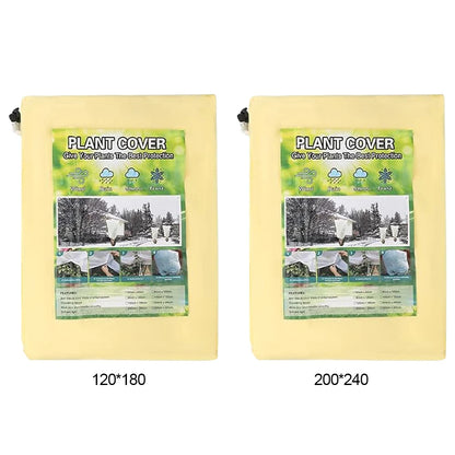 Breathable Winter Plant Protection Cover with Zipper & Drawstring