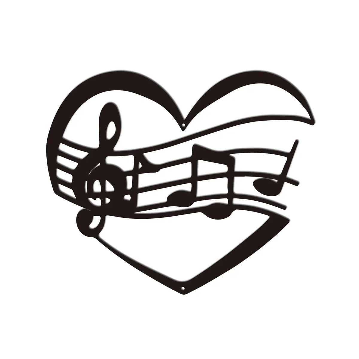Musical Note & Violin Metal Wall Art