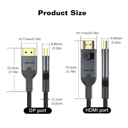 DisplayPort to HDMI 2.0 Cable