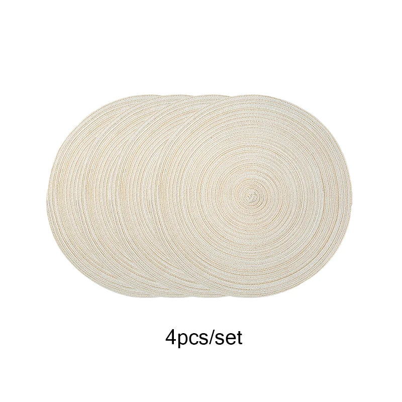 Round Woven Braided Placemats