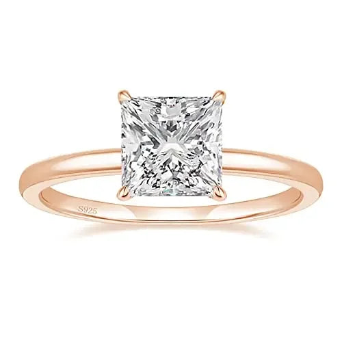 2CT Real 925 Sterling Silver Engagement Ring