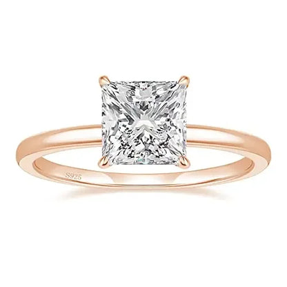 2CT Real 925 Sterling Silver Engagement Ring