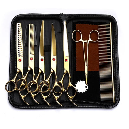 Professional 7 Inch Pet Grooming Scissors Kit