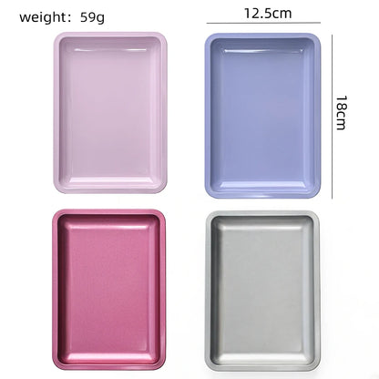 Stainless Steel Cosmetic & Nail Tool Storage Tray