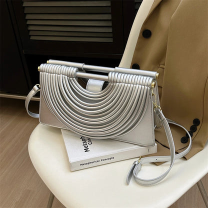 Luxury Ruched Evening Clutch Crossbody Bag