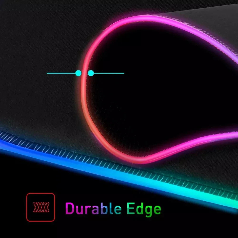 RGB LED Gaming Mouse Pad with Backlit Edge