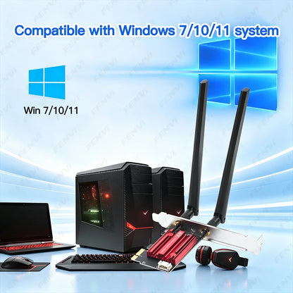 AC1200 PCIe WiFi 5 & Bluetooth 4.0 Dual-Band Network Adapter