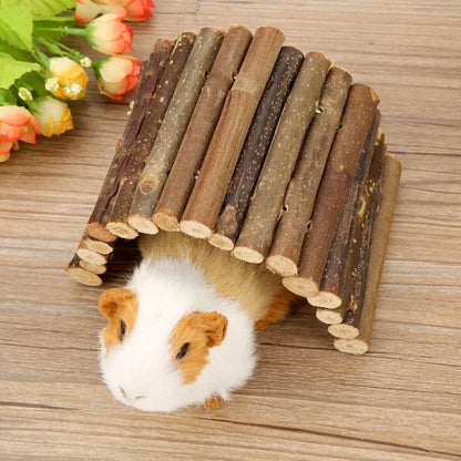 Natural Willow Wooden Bridge & Climbing Toy for Small Pets