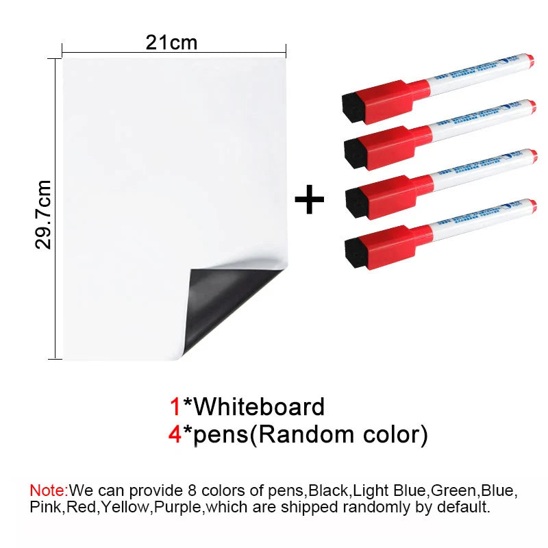 A4 Magnetic Dry Erase Whiteboard Sheet for Fridge