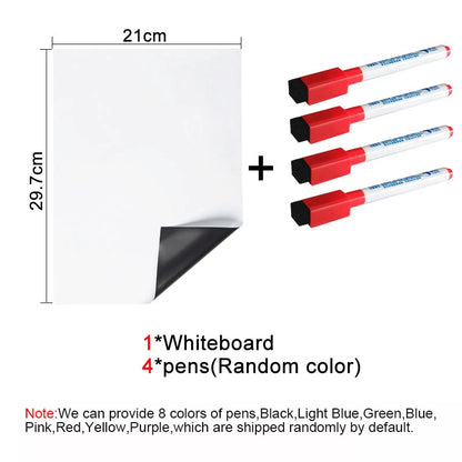 A4 Magnetic Dry Erase Whiteboard Sheet for Fridge
