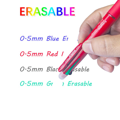 5-in-1 Multicolor Erasable Gel Pen with Mechanical Pencil