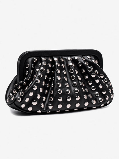 Studded Shell Evening Clutch Bag