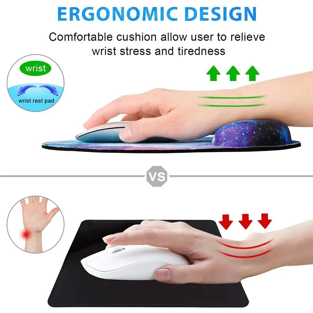 Ergonomic Silicone Mouse Pad with Wrist Rest for Home, Office & Gaming
