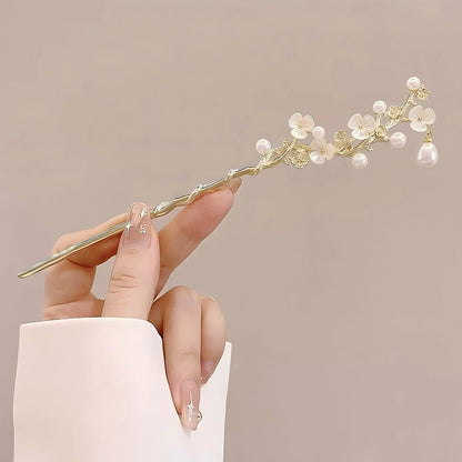 Chinese Style Floral Tassel Hair Stick